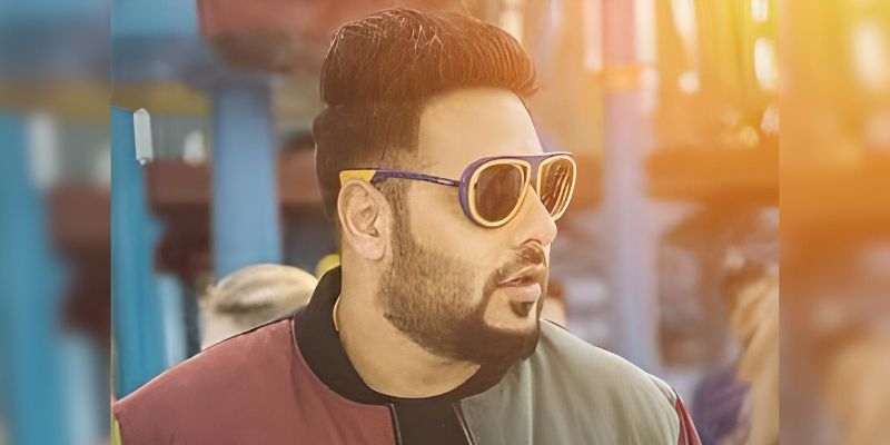 Cover art of badshah striking a pose while singing on Craiyon